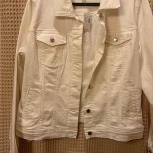 Maurices Off-White Denim Jacket